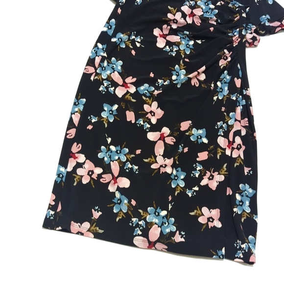 Lauren Ralph Lauren | Floral Midi Dress | V Neck | Wedding Guest | Shabby Chic| - Picture 7 of 10